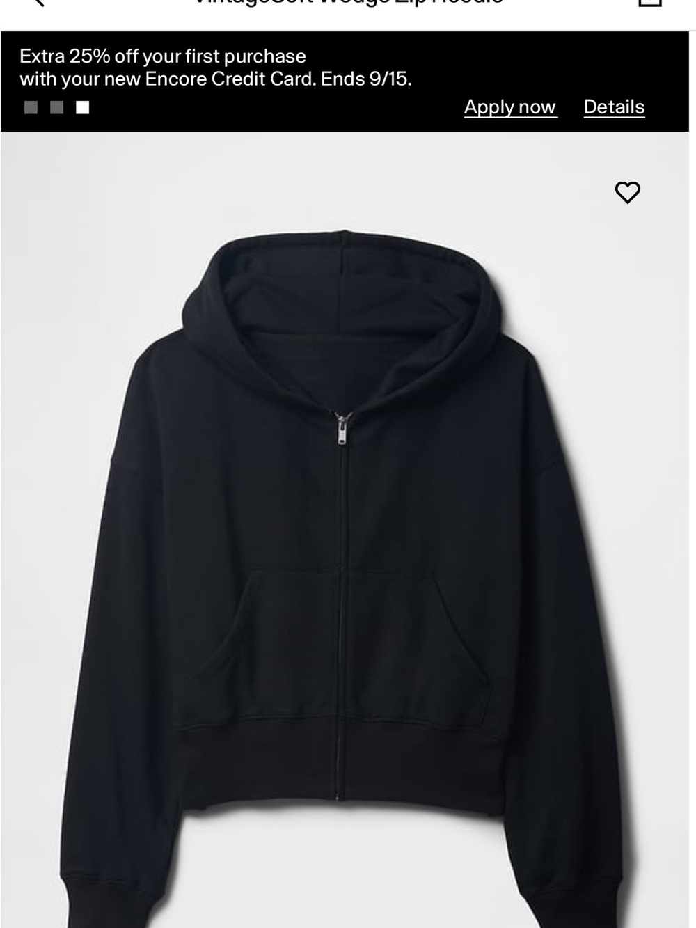 GAP Black Full-Zip Hooded Jacket for Kids